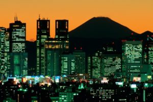 japan, Mount, Fuji, Tokyo, World, Cities, Architecture, Buildings, Skyscraper, Window, Lights, Night, Dusk, Mountains, Volcano, Sunset, Sunrise, Sky