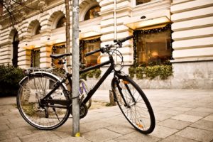 vehicles, Bicycle, Bike, Transpo, Wheels, Spokes, Architecture, Buildings, Sidewalk, Window