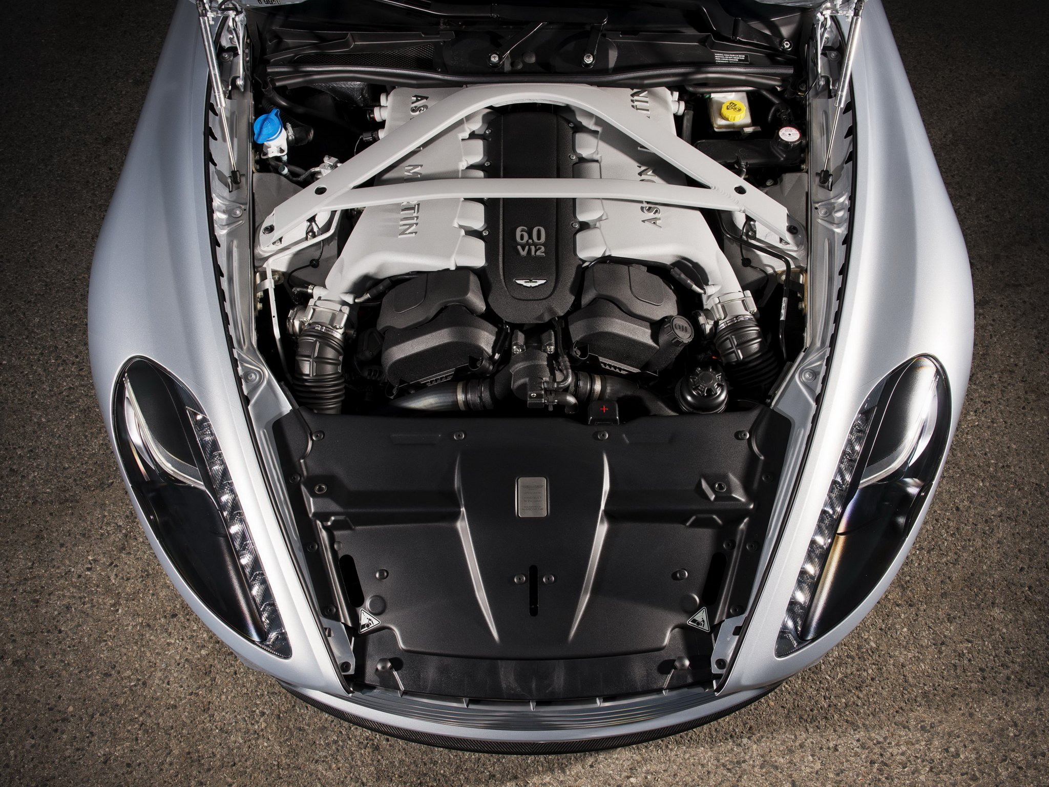 2012, Aston, Martin, Db9, Us spec, Engine Wallpaper