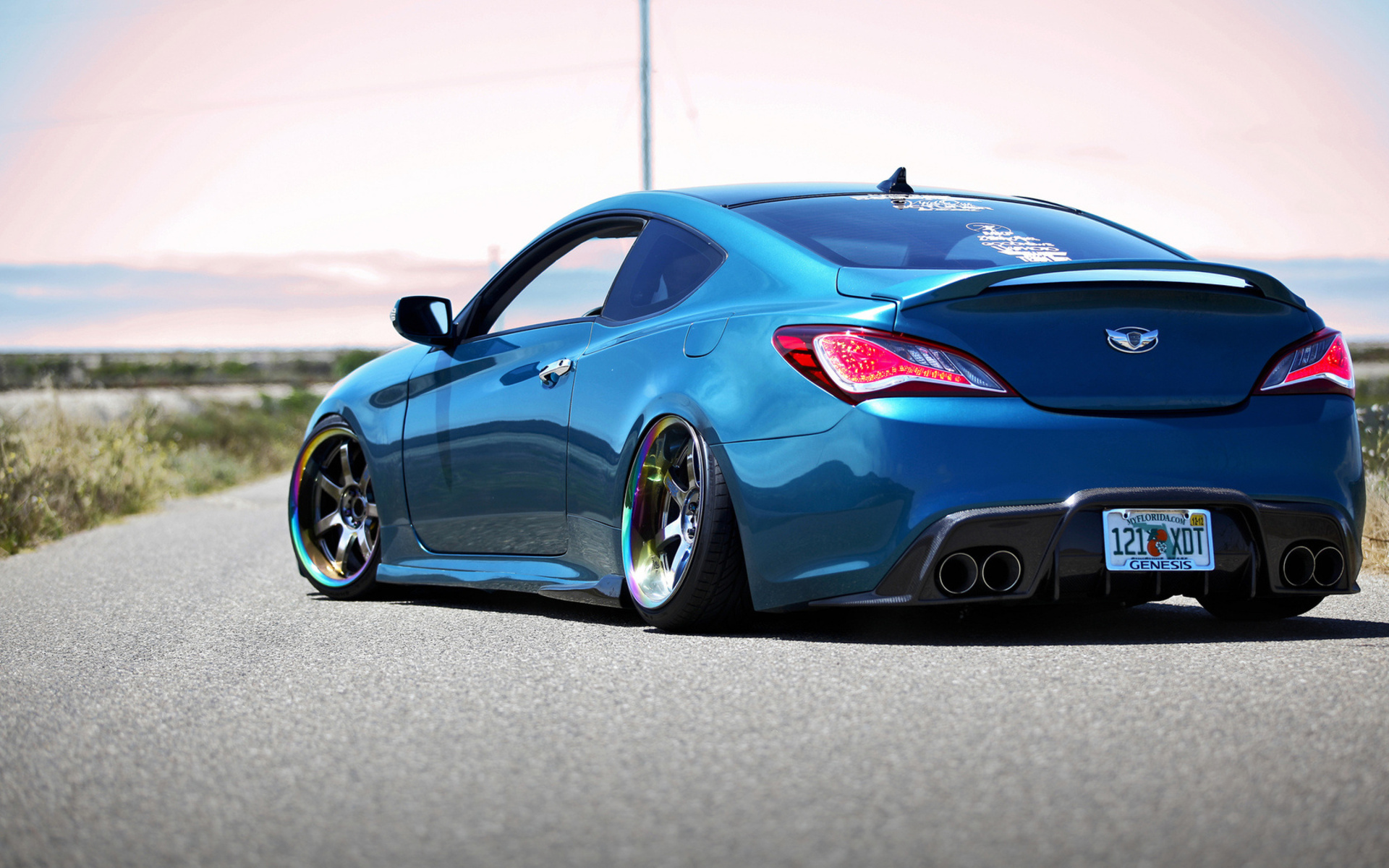 hyundai, Vehicles, Cars, Auto, Tuning, Stance, Roads, Wheels, Blue, Low Wallpaper