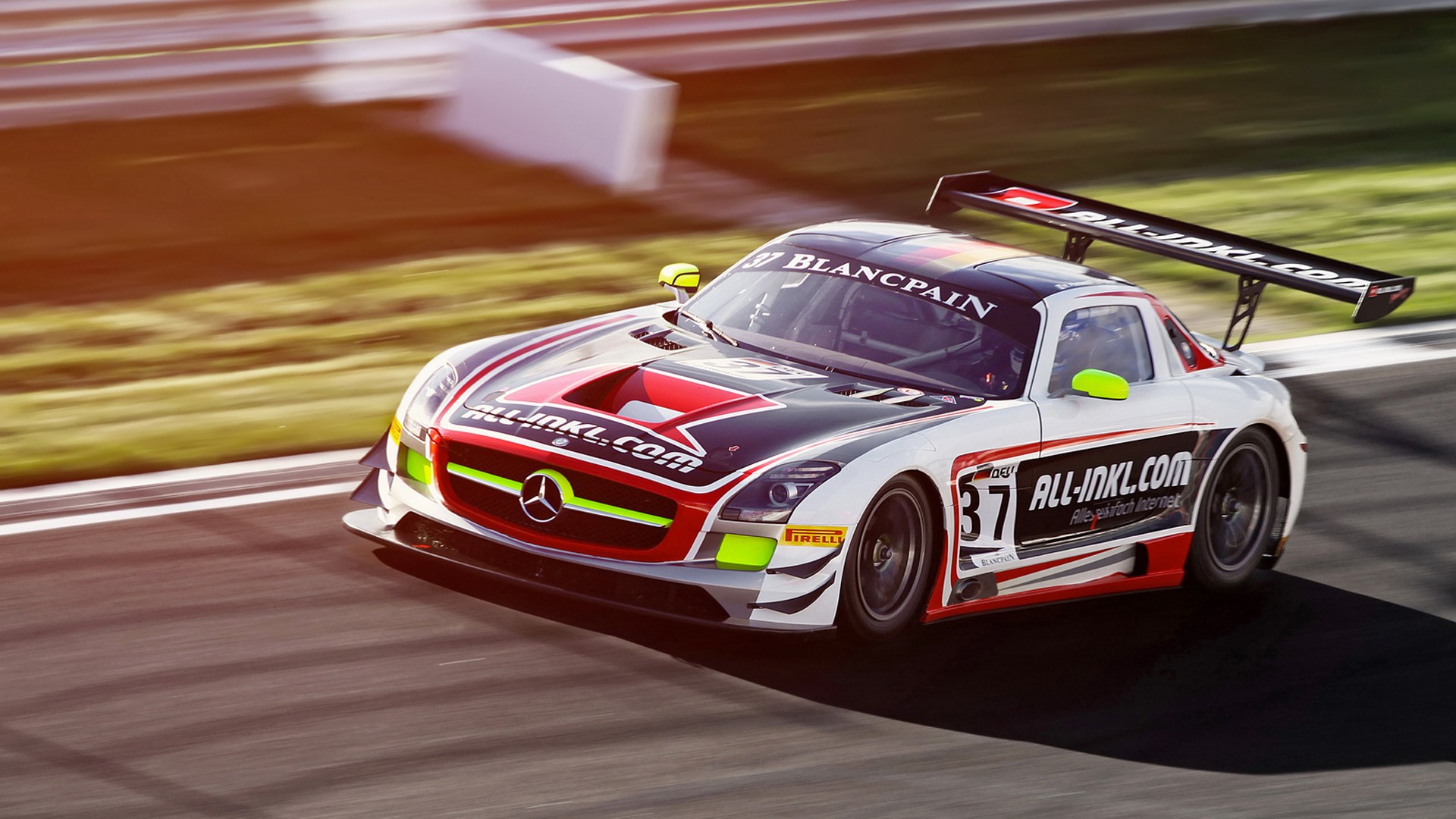 mercedes, Sls, Gullwing, Amg, Race, Car, Motion, Blur, Racing, Track, Roads, Wings, Vehicles, Cars, Auto, Color Wallpaper