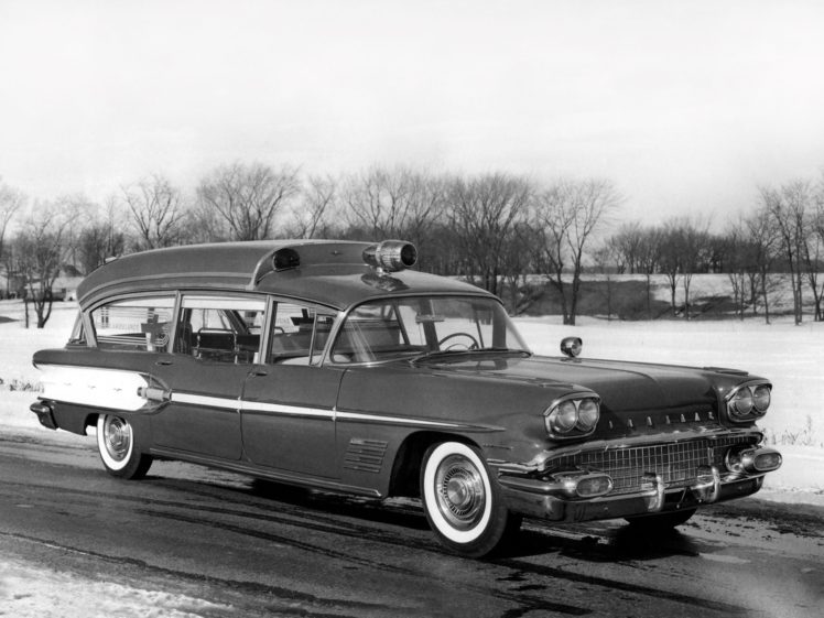 1958, Superior, Pontiac, Criterion, Super, Headroom, Ambulance, Stationwagon, Emergency, Retro HD Wallpaper Desktop Background
