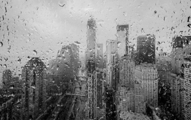 huricane, Sandy, New, York, World, Architercture, Buildings, Skyscrapers, Rain, Storm, Black, White, Disaster, Weather, Drops, Water HD Wallpaper Desktop Background