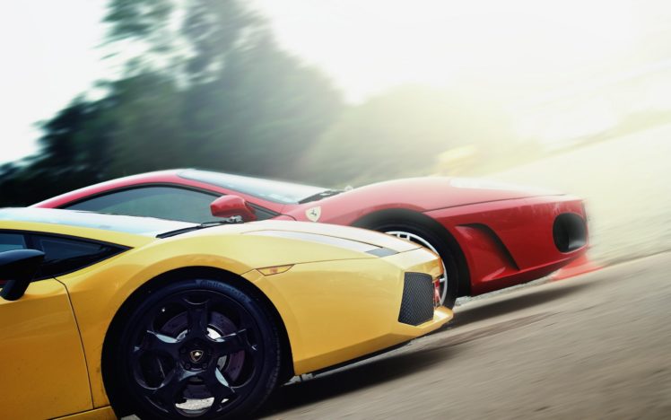 racing, Lamborghini, And, Ferrari HD Wallpaper Desktop Background