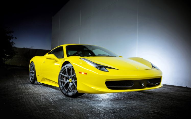 yellow, Cars, Ferrari, 458, Italia, Static, Vorsteiner, Ferrari, 458, 458, Italia HD Wallpaper Desktop Background