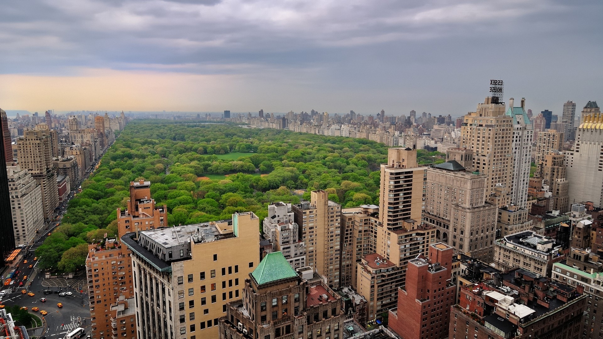 new, York, World, Architecture, Buildings, Skyscrapers, Park, Trees, Forest, Urban, Sky, Clouds, Scenic Wallpaper