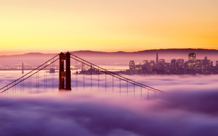 golden, Gate, Bridge, In, The, Fog,  , San, Francisco HD Wallpaper Desktop Background