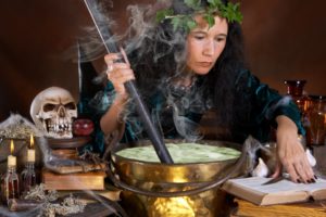 dark, Occult, Witch, Skull, Halloween, Cauldron, Spell, Candles, Fire, Flame, Steam, Smoke