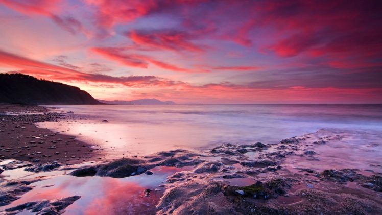 sunset, Landscapes, Nature, Red, Clouds HD Wallpaper Desktop Background