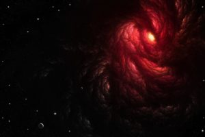 clouds, Outer, Space, Red, Stars, Planets, Void, Maw