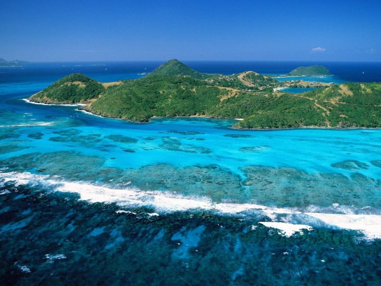 blue, Coast, Waves, Islands, Sea HD Wallpaper Desktop Background