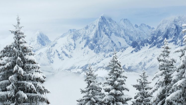 mountains, Snow HD Wallpaper Desktop Background