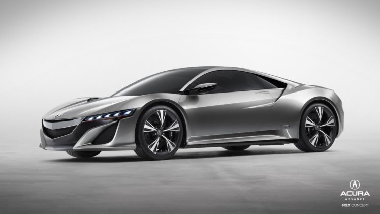 cars, Vehicles, Concept, Cars, Acura, Nsx, White, Background, Front, Angle, View HD Wallpaper Desktop Background