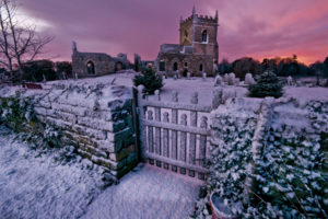 st, Marys, Church, Nottinghamshire, Cemetery, Church, Ruins, Evening, Winter, Sunset, Fence, Grave, Headstones, Gothic, World, Architecture, Buildings, Decay, Dark, Spooky