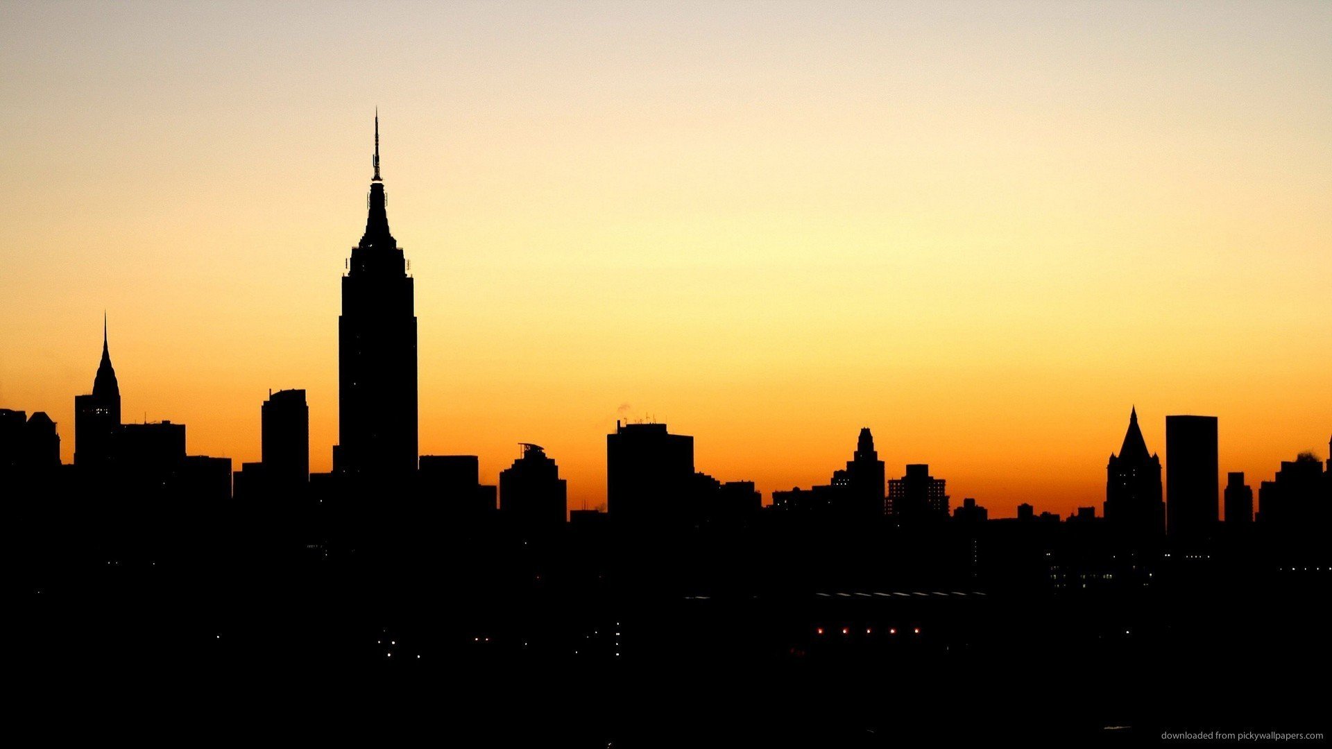 silhouettes, Cities Wallpaper