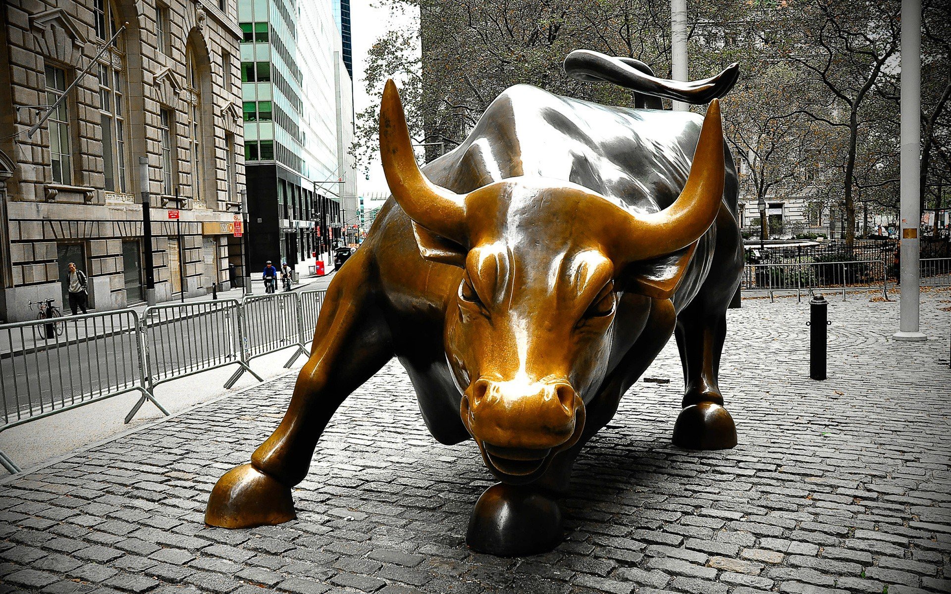 sculptures, Bulls, Cities Wallpaper