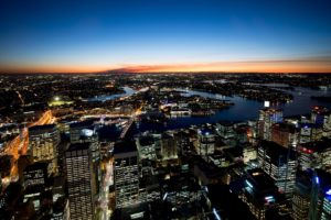 cityscapes, Night, Buildings, Sydney, Australia