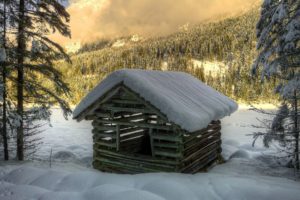 world, Architecture, Buildings, Wood, Nature, Mountains, Trees, Forest, Clouds, Winter, Snow, Seasons, Sunlight