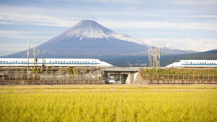 japan, Mount, Fuji, Trains, Shinkansen HD Wallpaper Desktop Background