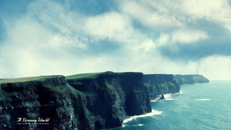 clouds, Landscapes, Nature, Cliffs, Skyscapes, Sea HD Wallpaper Desktop Background