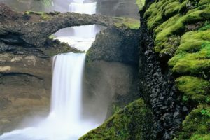 landscapes, Iceland, Moss, Waterfalls