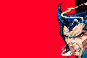 smoking, Comics, Wolverine, Red, Background