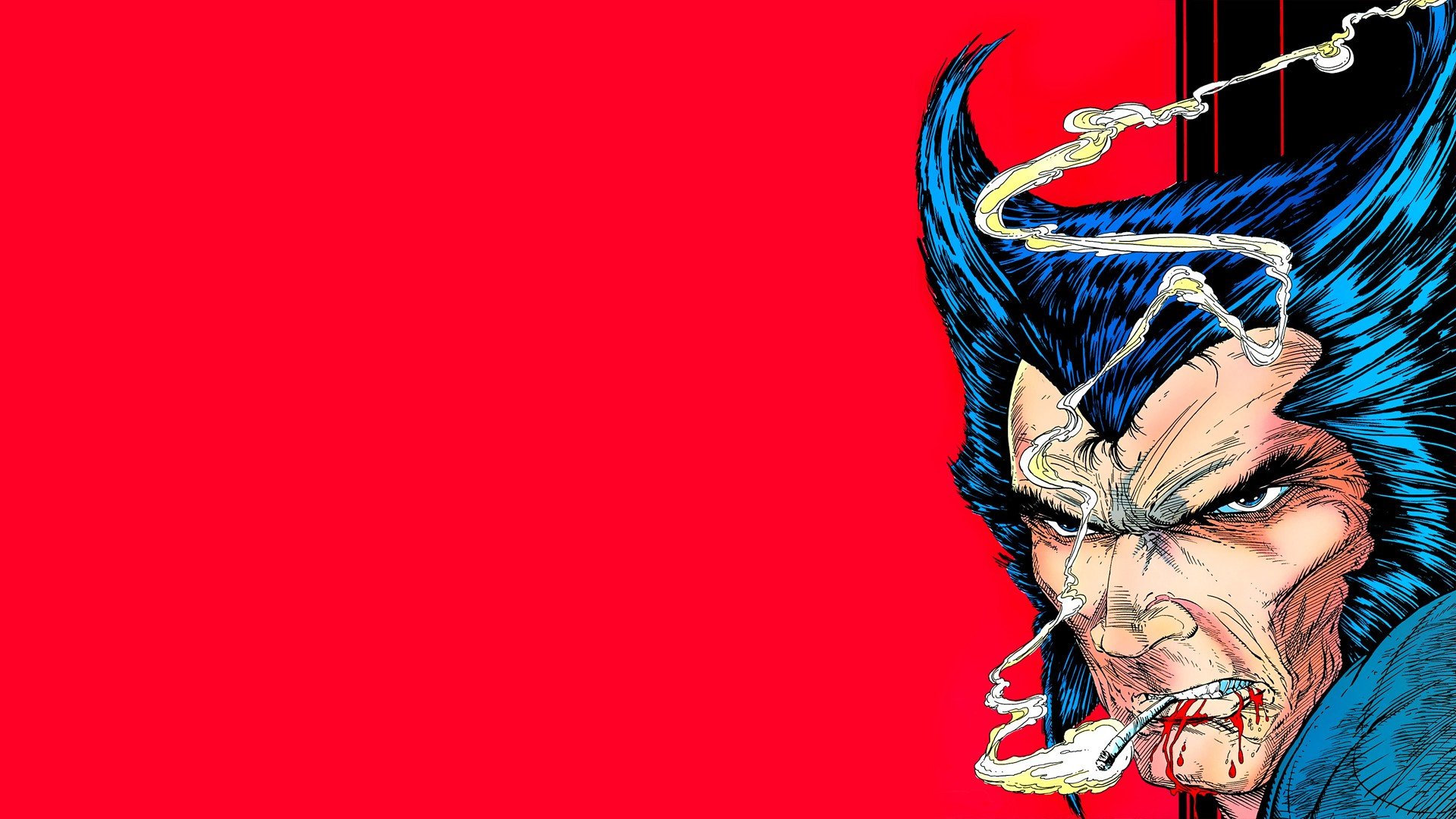 smoking, Comics, Wolverine, Red, Background Wallpaper