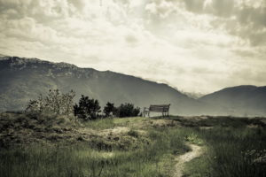 nature, Landscapes, Mountains, Mood, Bench, Sky, Clouds, Trees, Plants, Path, Trail