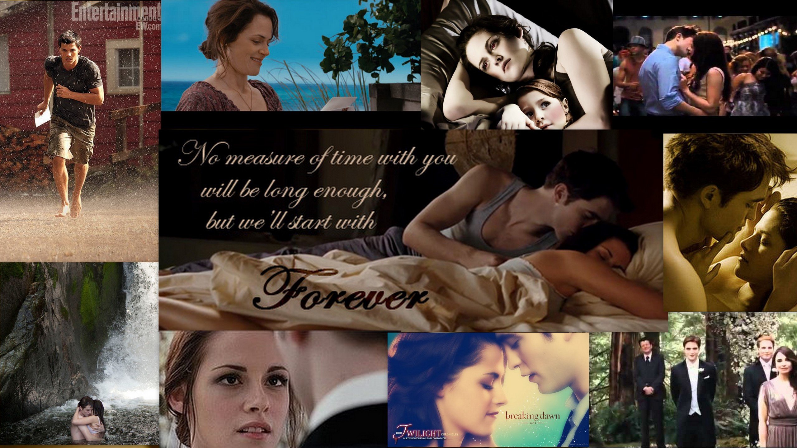 twilight, Saga, Drama, Fantasy, Romance, Movie, Film, Vampire, Poster, Collage Wallpaper