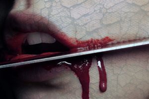 dark, Gothic, Emo, Blood, Horror, Scary, Creepy, Spooky, Knife, Weapon, Death, Mood, Emotion, Lips, Macabre