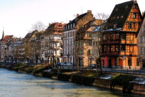 france, Strasbourg, World, Architecture, Buildings, Apartments, Houses, Rivers, Canal, Winter, Snow, Seasons, Europe