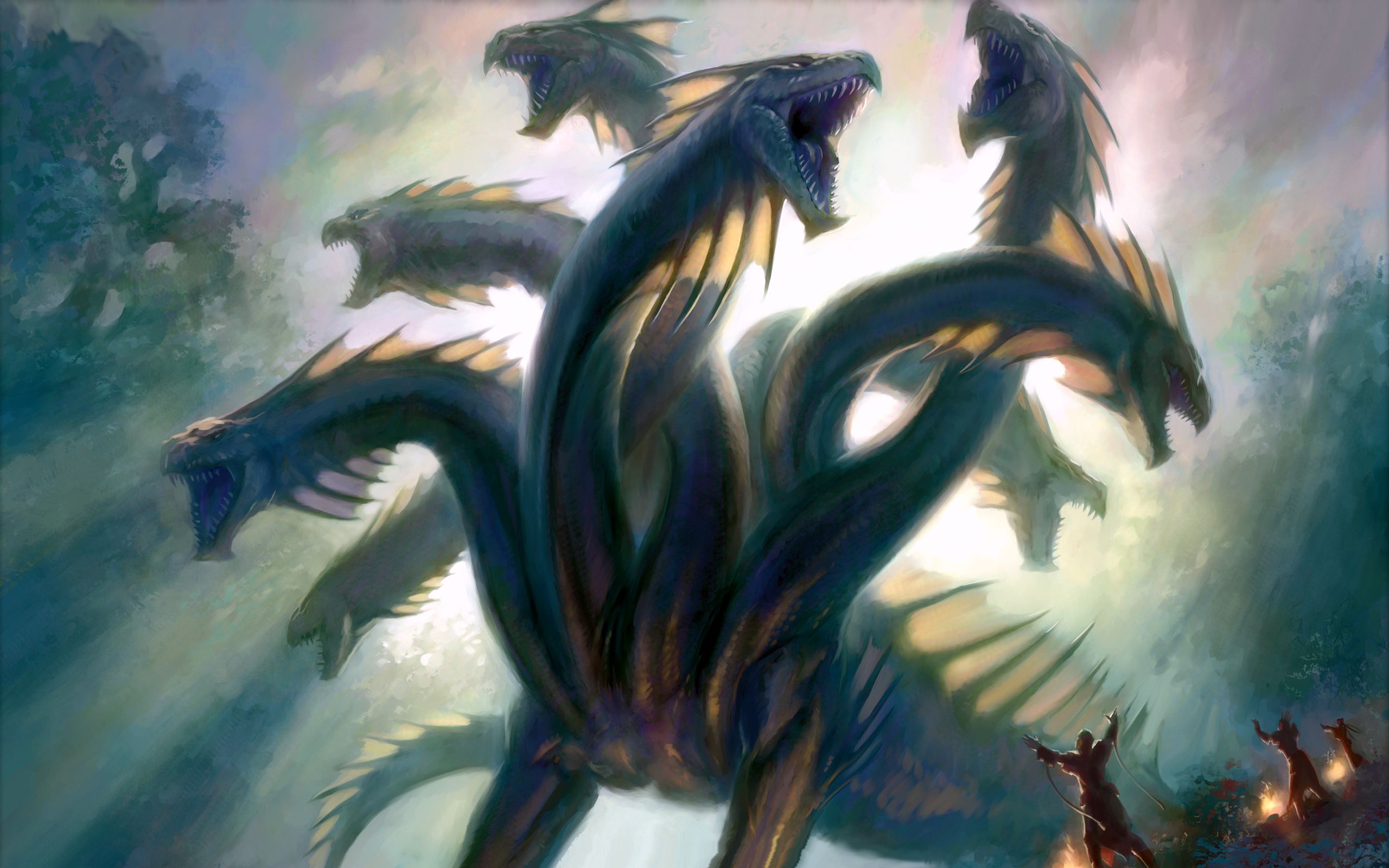 fantasy, Hydra, Dragon Wallpaper