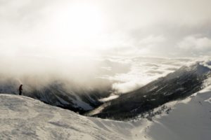 mountains, Winter, Ski