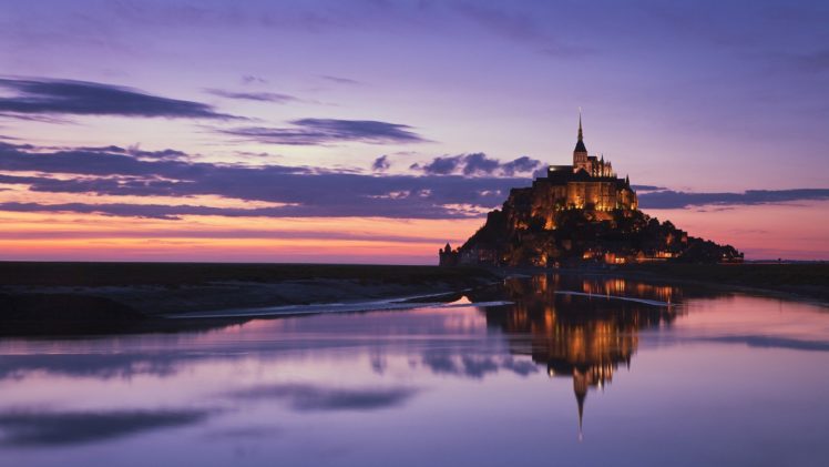 castles, Normandy, France, Saints,  religion , Mont, Saint michel HD Wallpaper Desktop Background