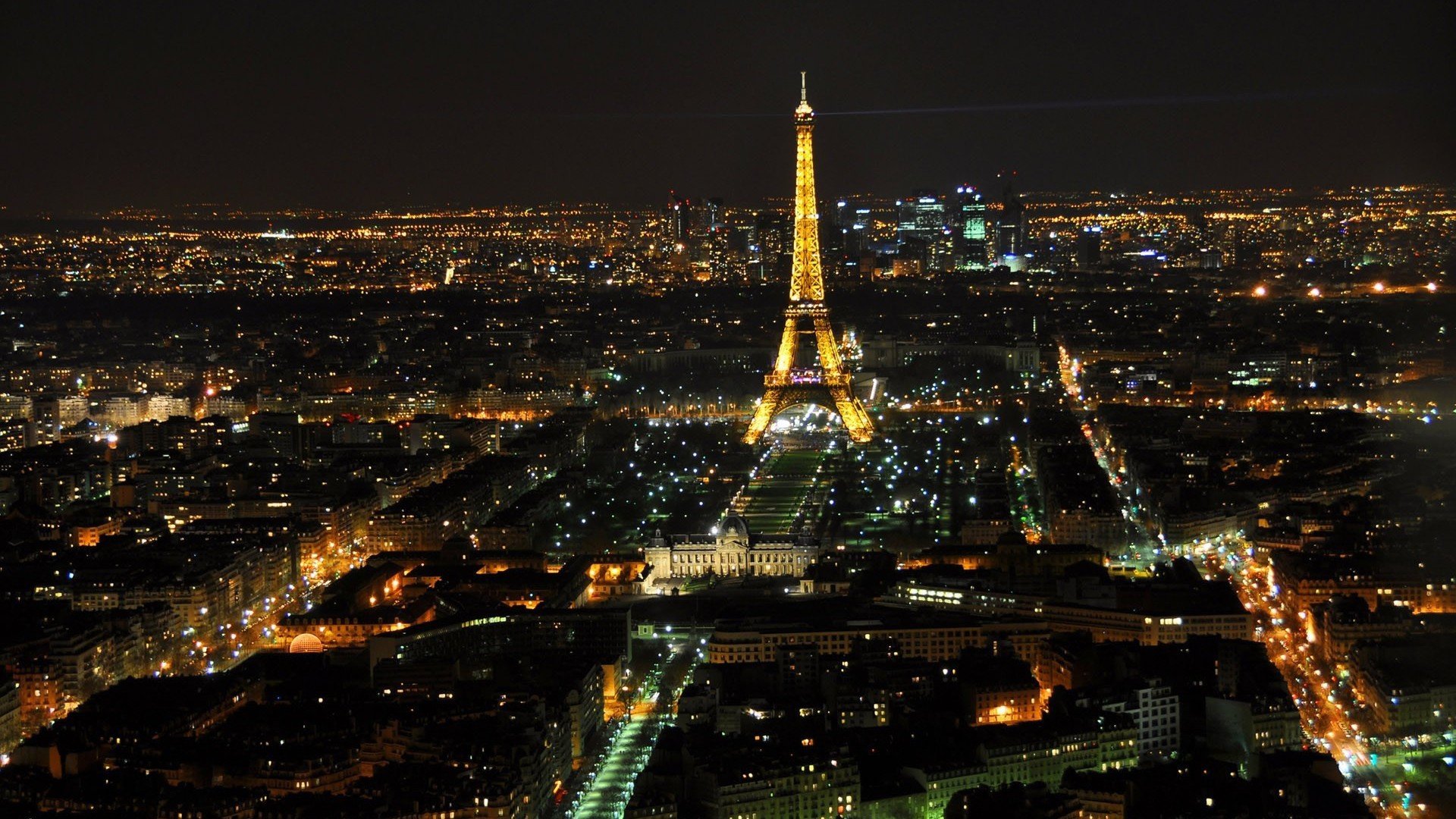 eiffel, Tower, Paris, Landscapes, City, Lights, Top, View, Cities, Skyline Wallpaper