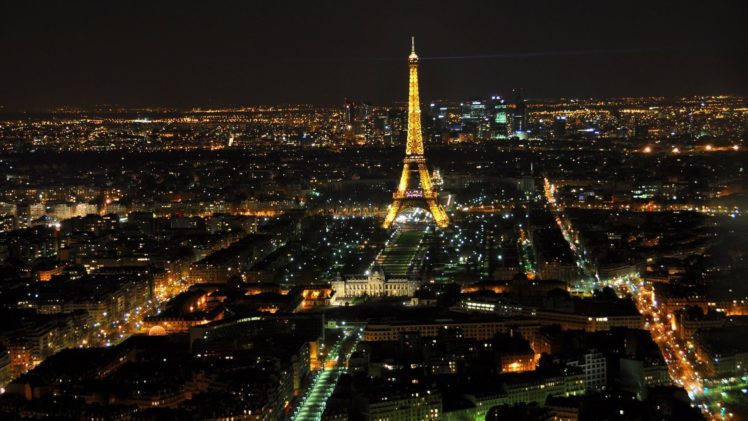 eiffel, Tower, Paris, Landscapes, City, Lights, Top, View, Cities, Skyline HD Wallpaper Desktop Background