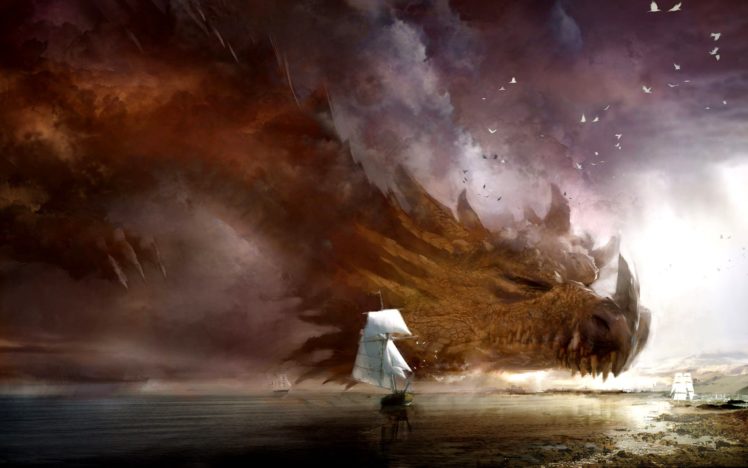 dragons, Fantasy, Art, Daniel, Dociu HD Wallpaper Desktop Background