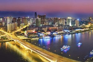 cityscapes, China, Ships, Bridges, Skyscrapers, City, Lights, Panorama, Rivers, Reflections