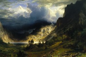 mountains, Valley, Clouds