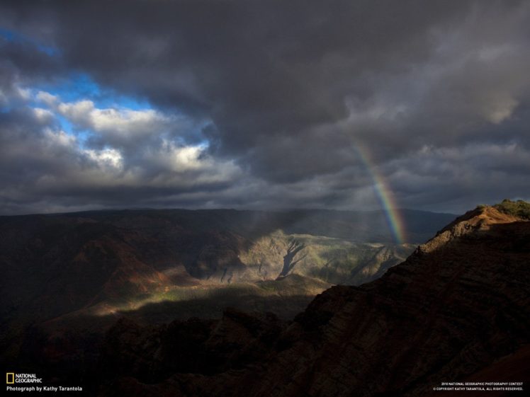 mountains, Landscapes, Hawaii, National, Geographic, Rainbows, Kauai HD Wallpaper Desktop Background