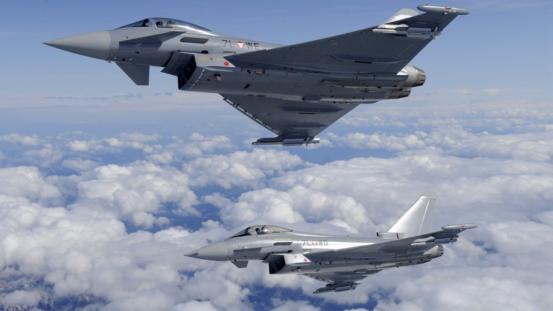 aircraft, Military, Eurofighter, Typhoon, Lakes, Makkha, Penguies Wallpaper