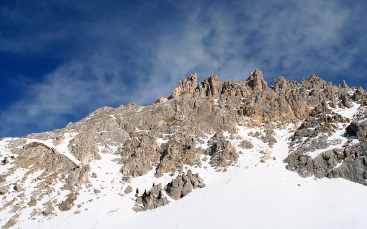 mountains, Nature, Winter, Snow HD Wallpaper Desktop Background