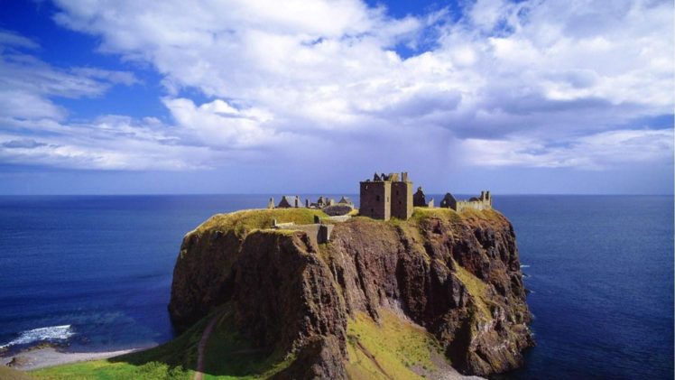 landscapes, Scotland, Dunnottar, Castle HD Wallpaper Desktop Background