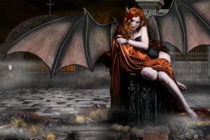 dark, Fantasy, Occult, Demon, Women, Sexy, Redhead, Babes, Evil