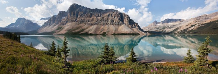 bow, Lake, Highway, In, Alberta, Canada HD Wallpaper Desktop Background