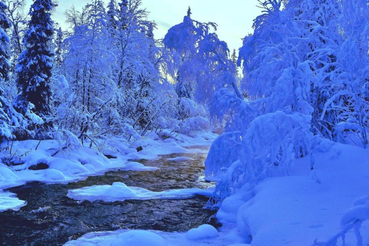 cold, Winter, River, Snow, Landscape HD Wallpaper Desktop Background