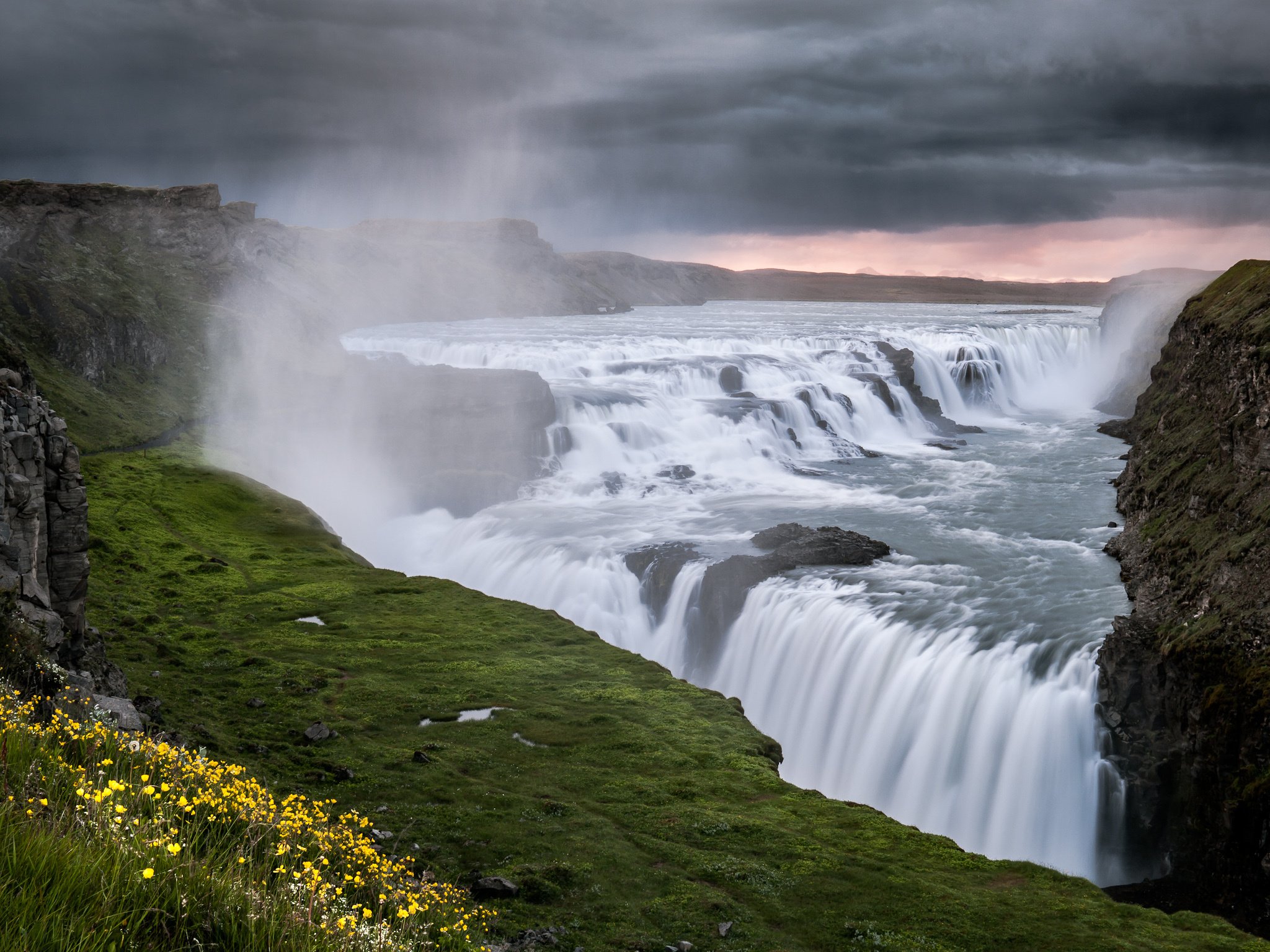 gullfoss, Iceland, Hvitau, River, Waterfall Wallpaper