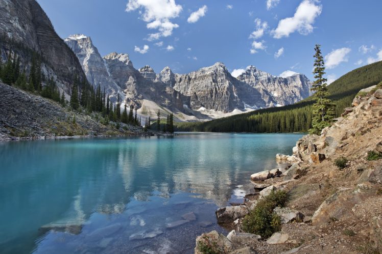 lake, Mountains, Landscape HD Wallpaper Desktop Background