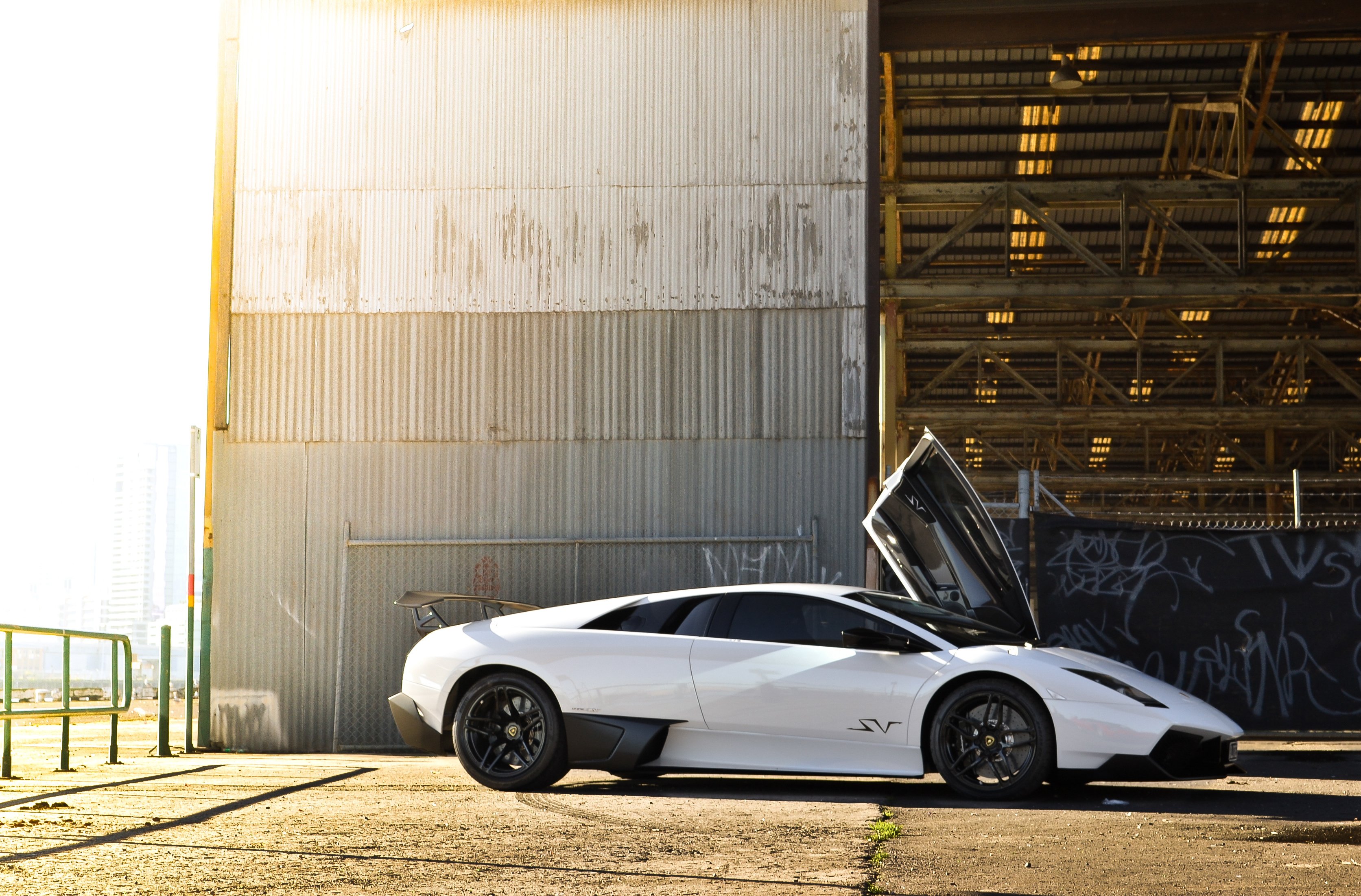 lp670 4, Sv, Lamborghini, Lamborghini, White, Murcielago, Supercar Wallpaper