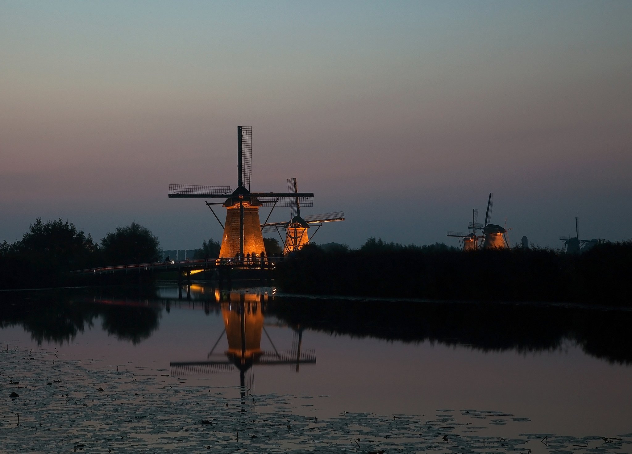 mill, Netherlands, Kinderdijk Wallpaper